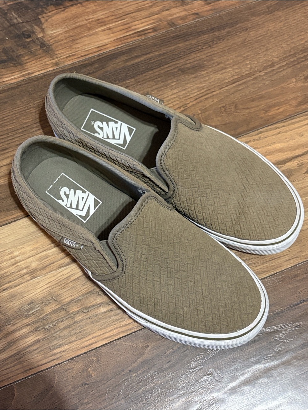Vans Classic Slip-On Loafers in Olive Green